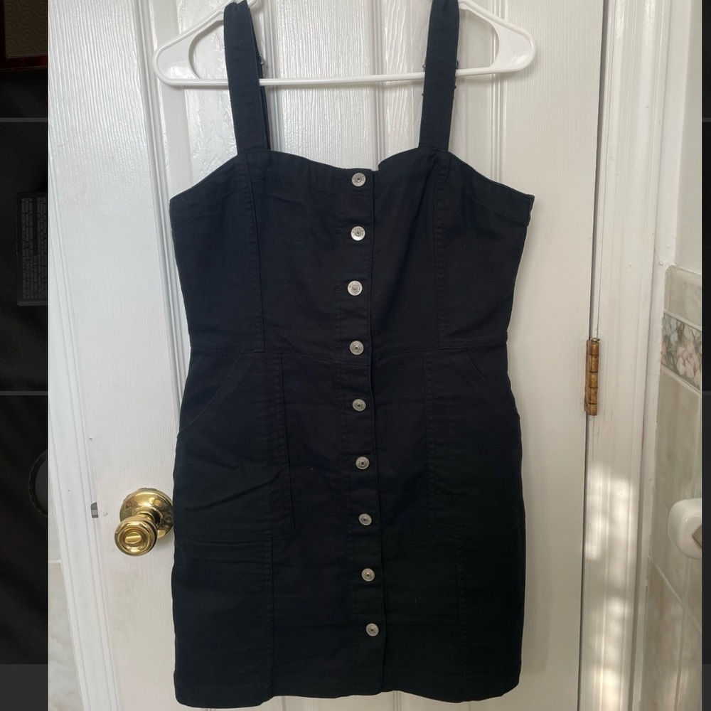 Black Denim Button-Up Dress from H&M